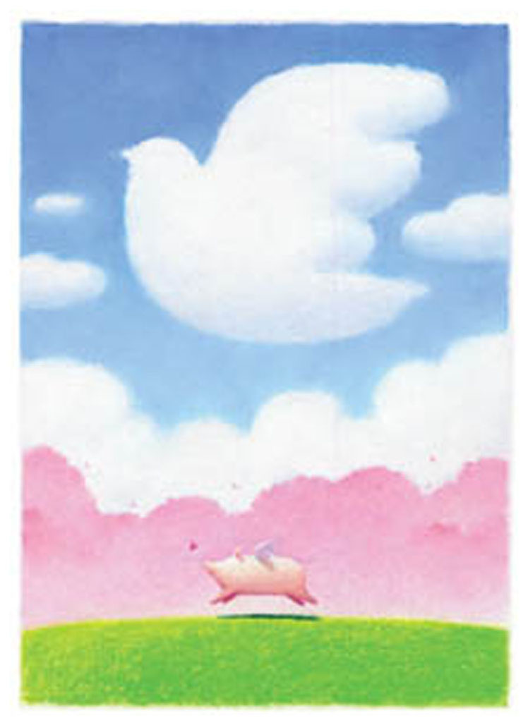 渡辺宏 版画（ジクレー） 春色の天使[4月] 6002