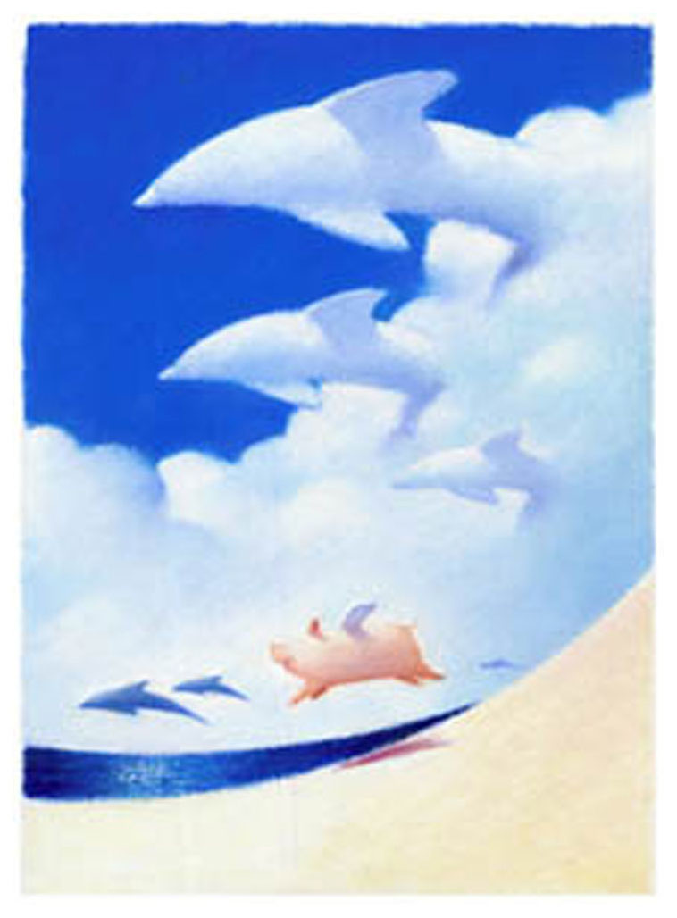 渡辺宏 版画（ジクレー） 夏色の天使[8月] 6006