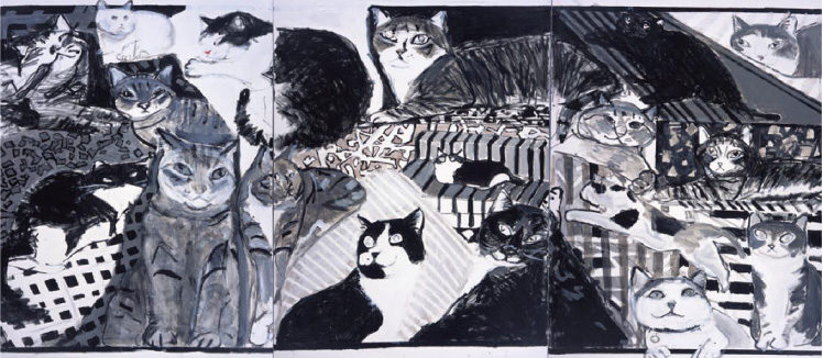 久下貴史 版画（キャンバスジクレー） 猫18 6078|アート＆フレーム|絵 