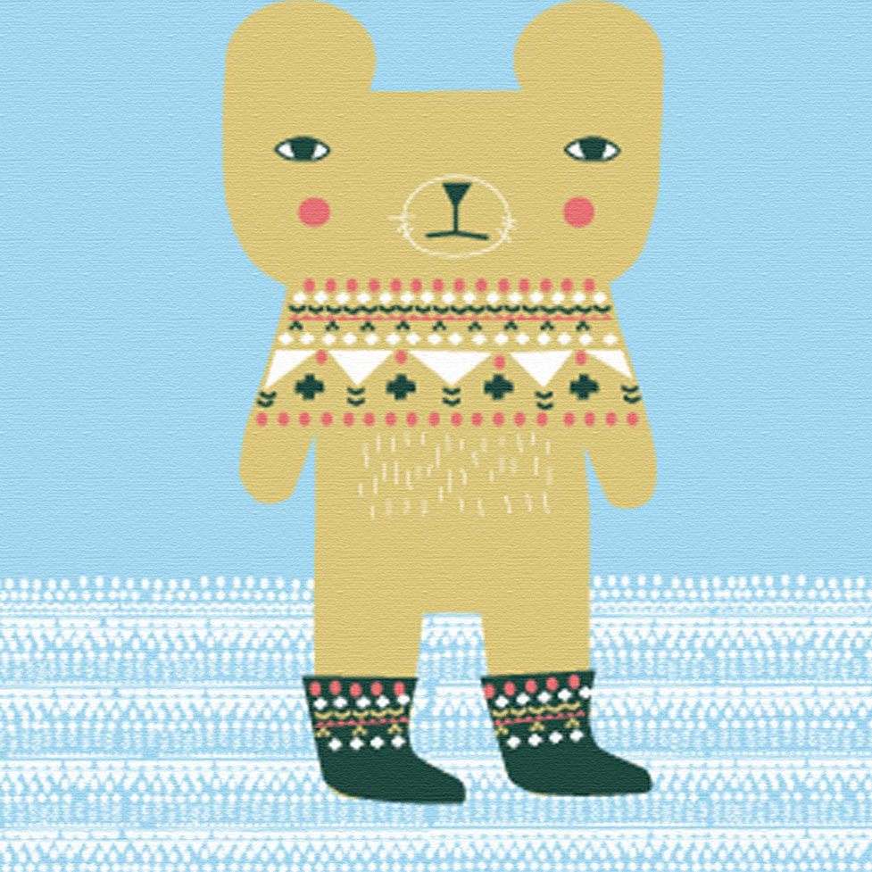 ドナ・ウィルソン 版画（キャンバスジクレー） eskimo bear boots（エスキモー・ベア） 6422