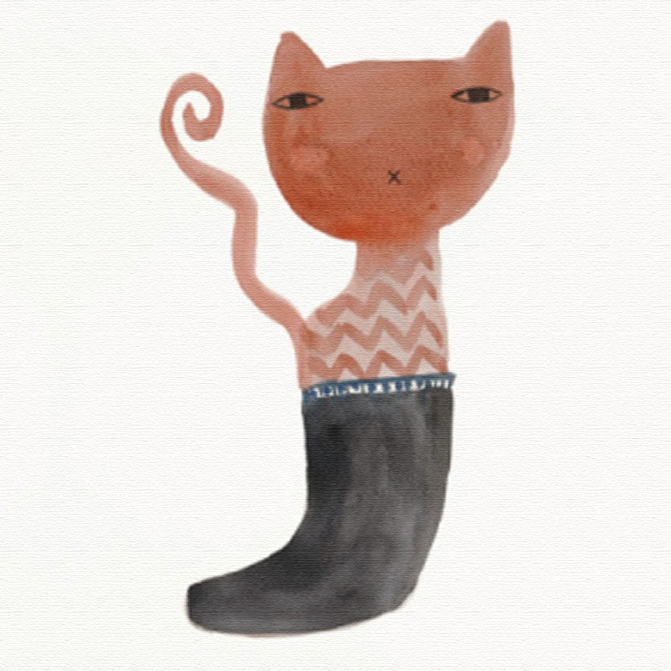 ドナ・ウィルソン 版画（キャンバスジクレー） puss in boot（長ぐつに入ったネコ） 6423