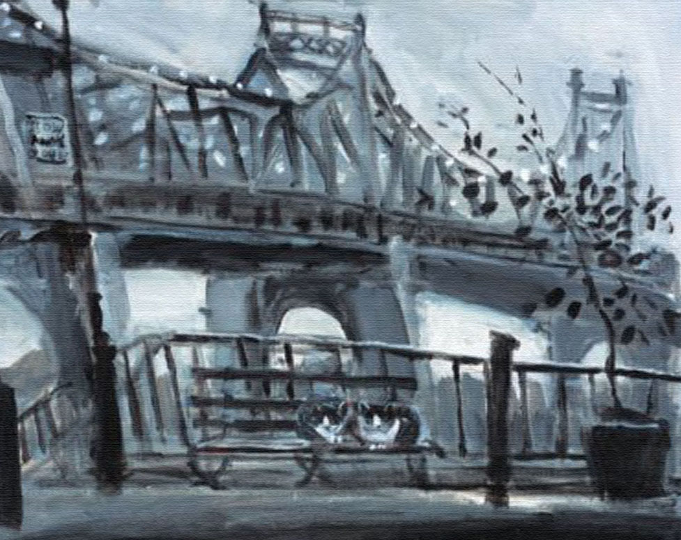久下貴史 版画（キャンバスジクレー） ウッディ・アレンのマンハッタンに捧げるクィーンズボロ・ブリッジ 6481