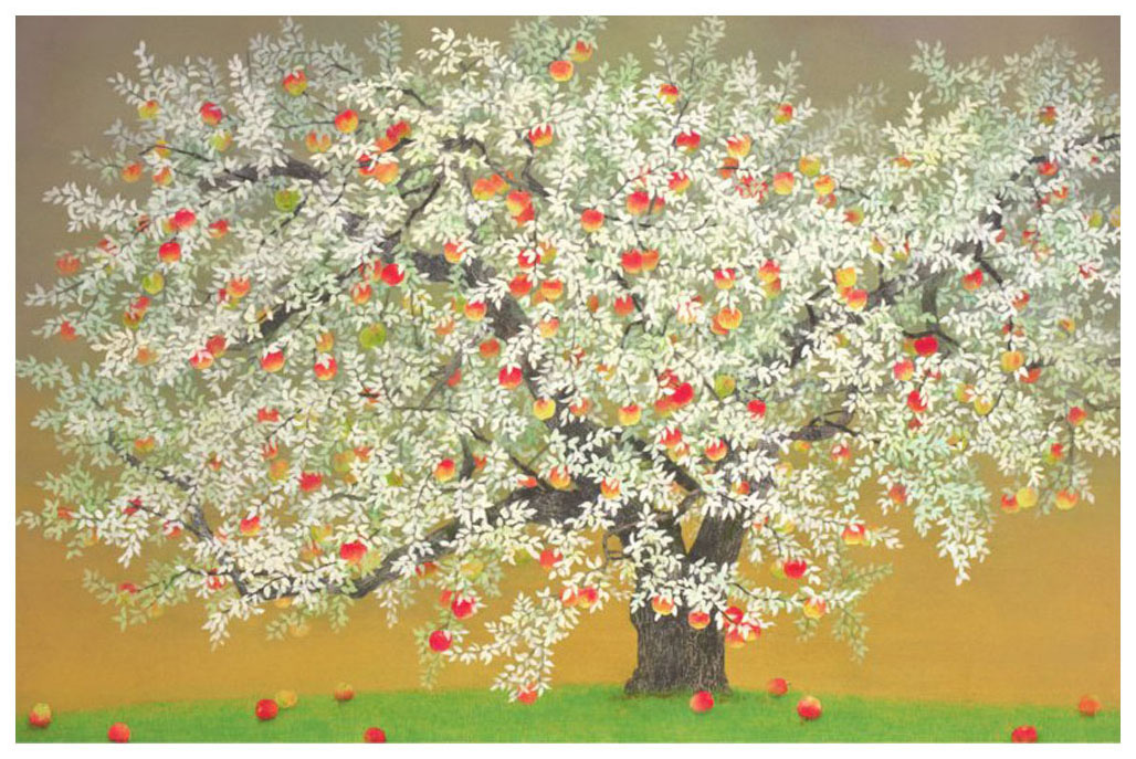 野地美樹子 版画（アーカイバル） 林檎の古木 6500|アート＆フレーム 