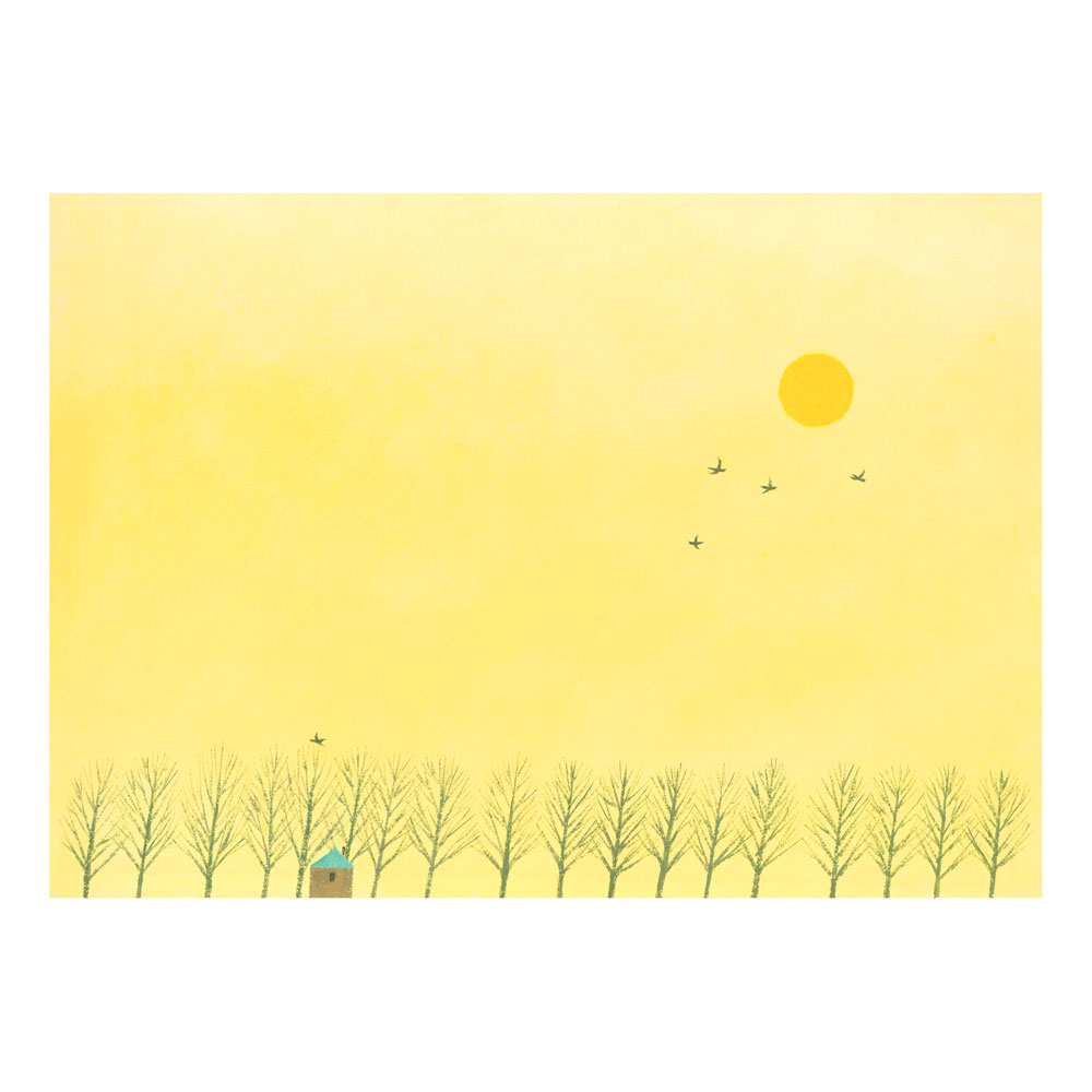 葉祥明 版画（ジクレー） 童景の夕日 6606|アート＆フレーム|絵と額縁
