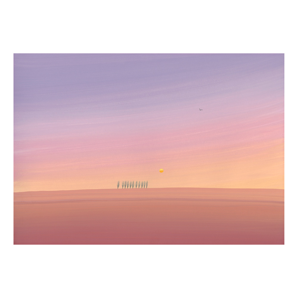 葉祥明 版画（ジクレー） 夕陽の丘 6612|アート＆フレーム|絵と額縁の 
