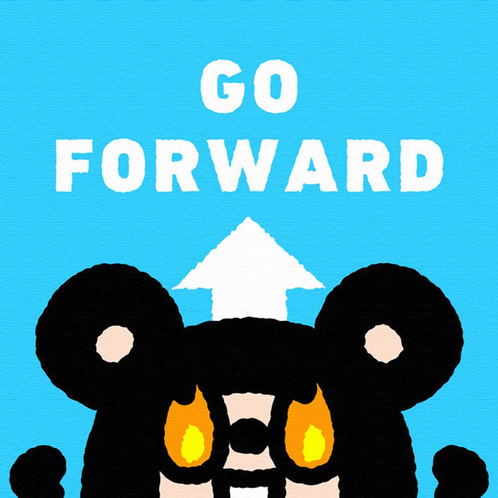 タロアウト 版画（キャンバスジクレー） STABE SIGN‐GO FORWARD スタべー標識‐前に向かって進め！ 7271