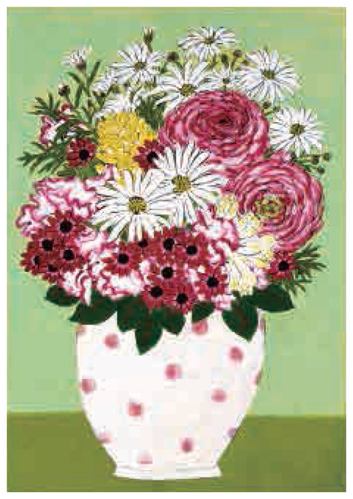 青木乃里子 版画（ジクレー） 春の花々 7700