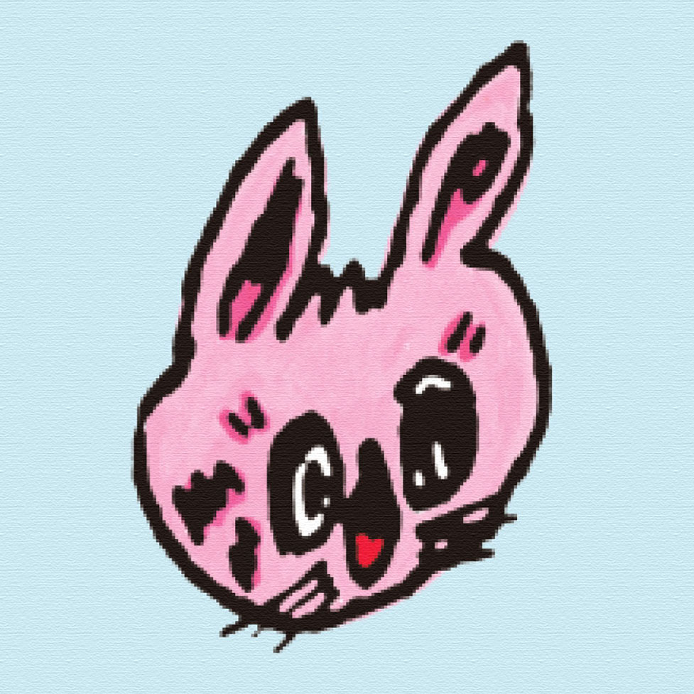 ロブ・キドニー 版画（キャンバスジクレー） Bunny Cakes 7895