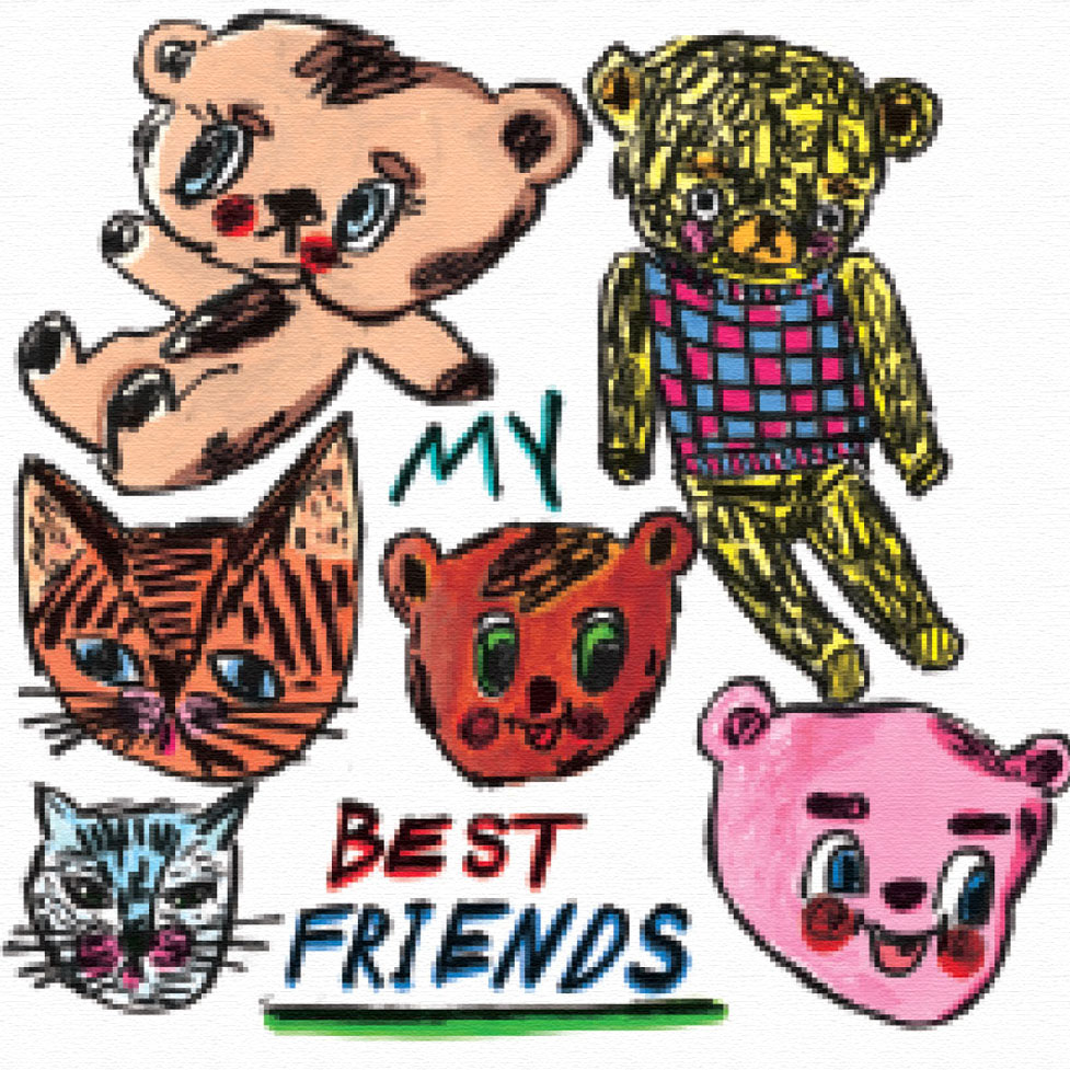 ロブ・キドニー 版画（キャンバスジクレー） My Best Friends 7908