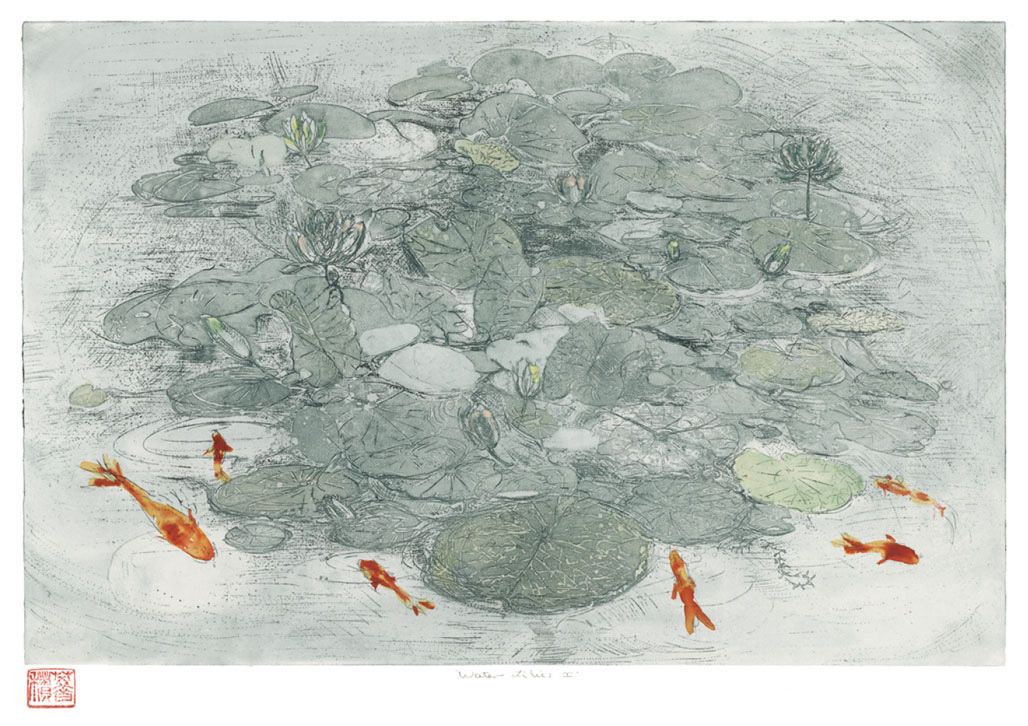 ジョアン・アイザック 版画（ジクレー） Water Lilies 7925