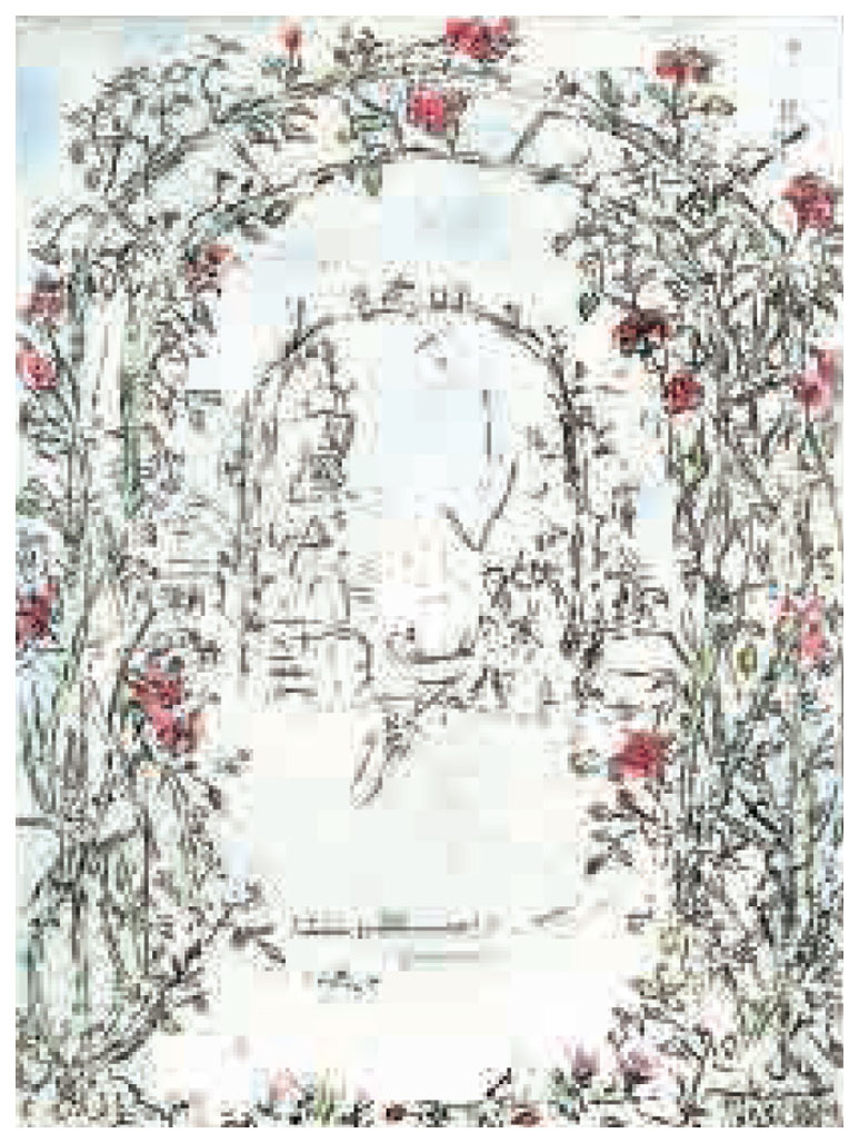 ジョアン・アイザック 版画（ジクレー） Flower Garden,Rose Arbor 7938