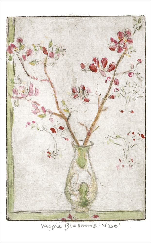 ジョアン・アイザック 版画（ジクレー） Apple Blossom Vase/林檎の花 
