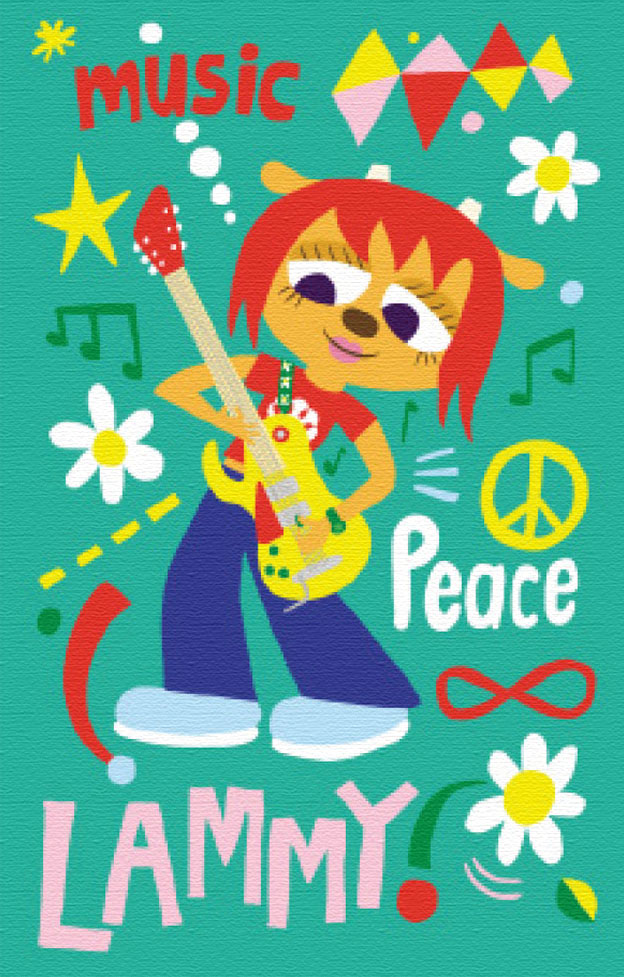 ロドニー・A・グリーンブラット 版画（キャンバスジクレー） Lammy Peace 7973