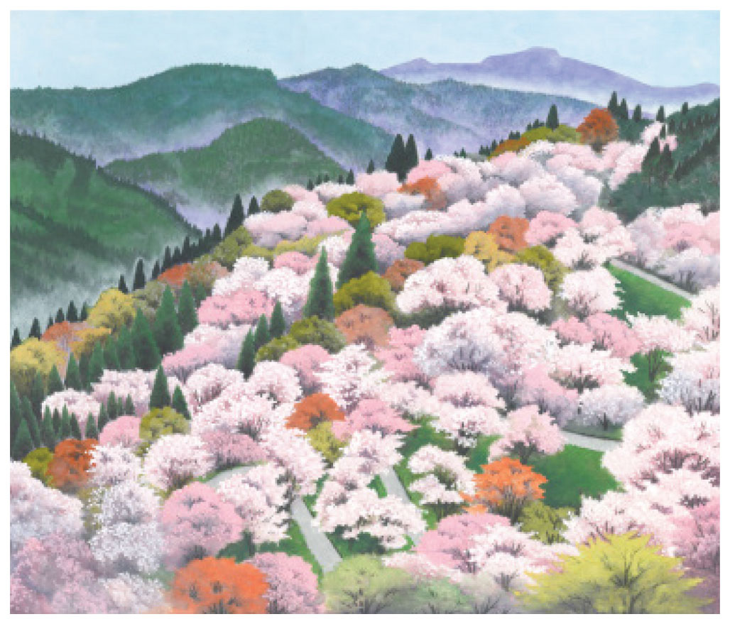 井上清治 版画（ジクレー） 吉野山の櫻/奈良 8078