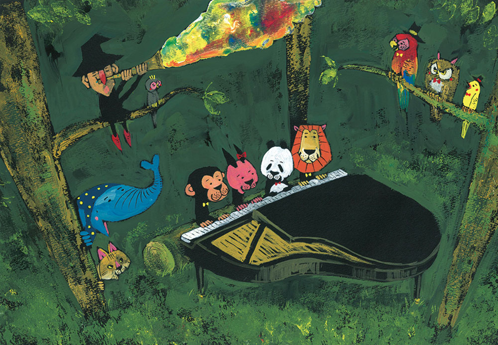 最終価格】谷口智則 絵本作家 版画 ジクレー 森の音楽会