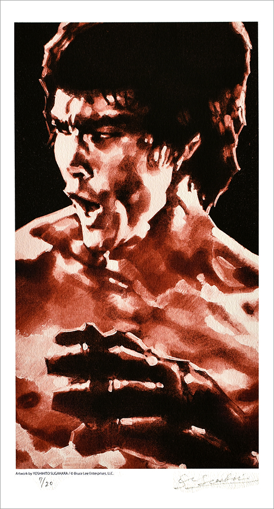 菅原芳人 ブルース・リー版画(ジクレー) Bruce Lee,the Shout of Dragon 2020